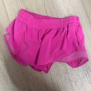 HOT pink Lululemon 2.5 in Hotty Hot Shorts